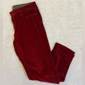 Eddie Bauer Women's Red Velvet Corduroy Pants